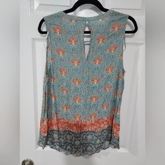 Daniel Rainn Teal Green Marielle Tassel Detail Sleeveless Blouse in Size 1X - Picture 8 of 10